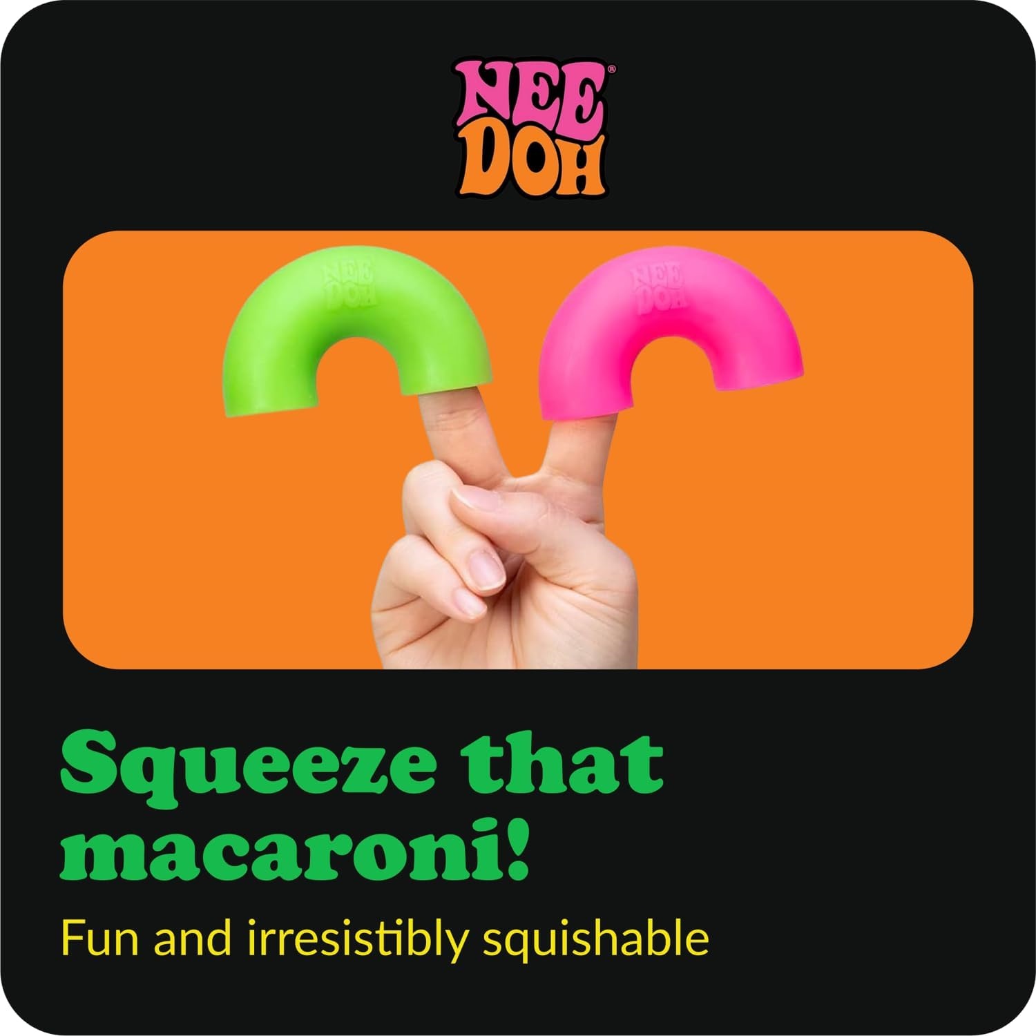 NeeDoh Mac ‘N- Squeeze - 4 Squishy Noodles - Assorted - Image 3