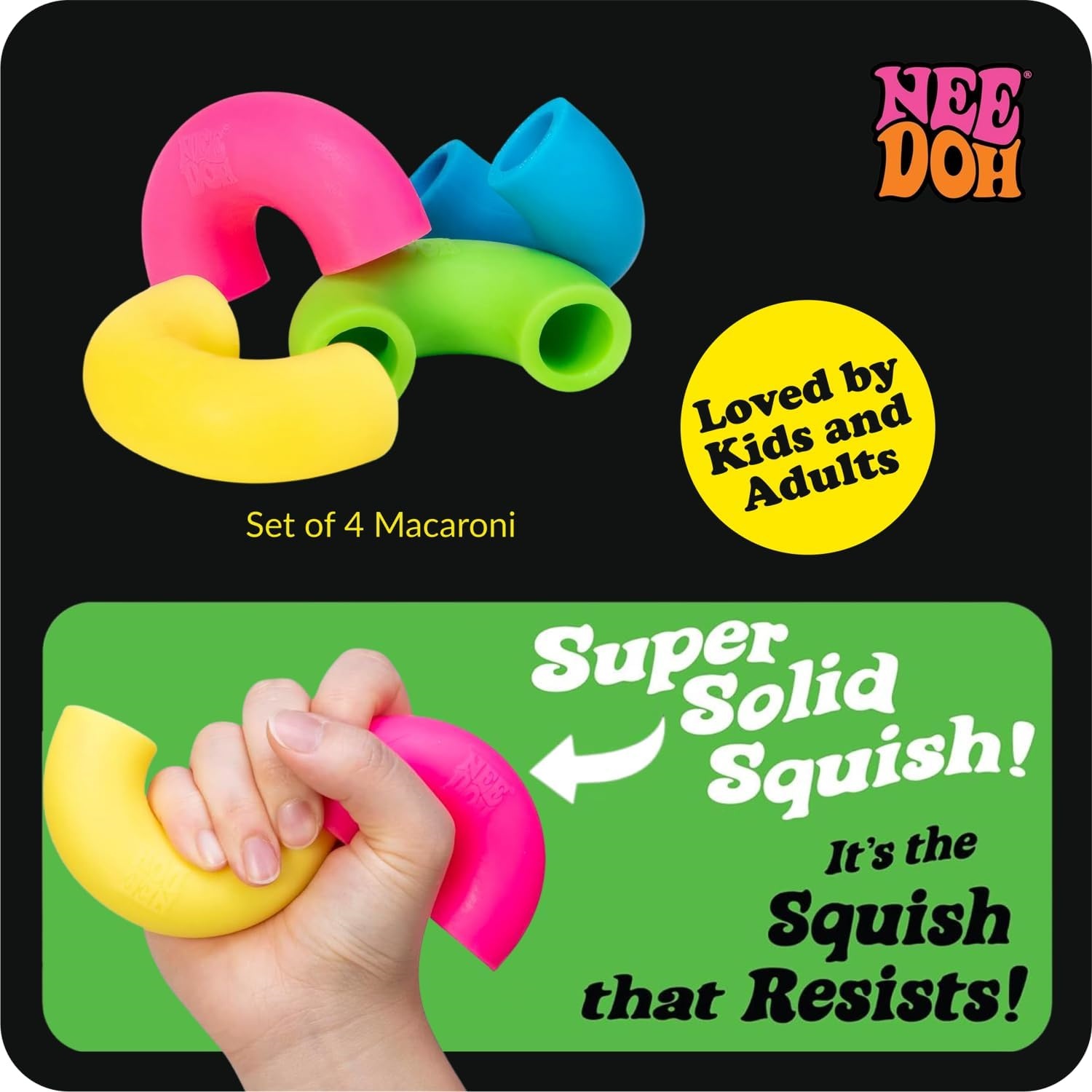 NeeDoh Mac ‘N- Squeeze - 4 Squishy Noodles - Assorted - Image 7