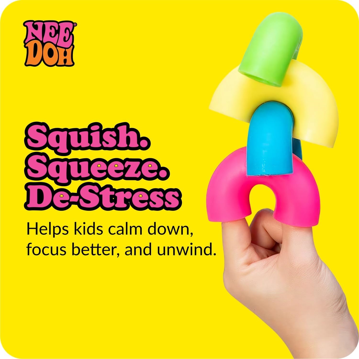 NeeDoh Mac ‘N- Squeeze - 4 Squishy Noodles - Assorted - Image 6