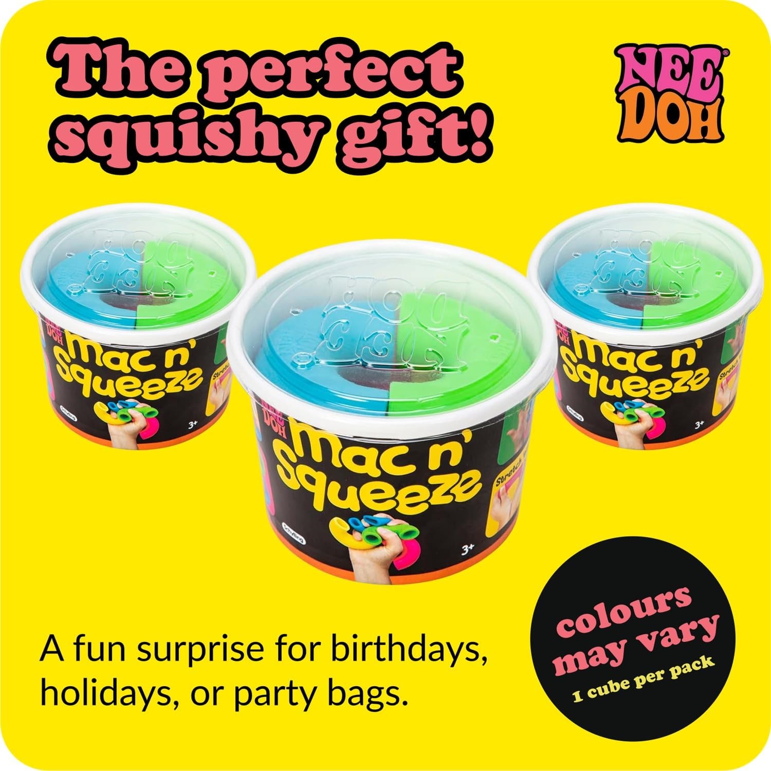 NeeDoh Mac ‘N- Squeeze - 4 Squishy Noodles - Assorted - Image 4